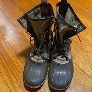Men’s L.L bean signature waxed leather boots Size 8